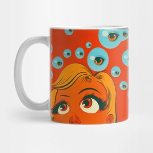 Vintage Eyeball Horror Art Mug